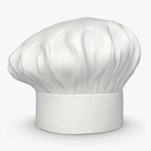 chef hat 05 white 3dror 3ds baked cap character cloth clothes cooked default fabric food kitchen lower lowpoly max model poly realistic scanline test toque vray 3d print model - Mito3D