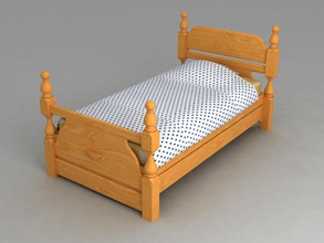 i bambini cattivi baby male letto la camera da bambino arredamento mobili casa interni odio singolo in legno 3d print model - Mito3D