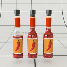 chilli sauce bottle alembic chili condiment fbx fiery flavor food glass heating hot jalapeno maya mexican model obj pepper spicy studio local 3d print model - Mito3D