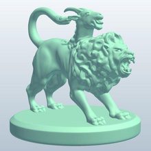 chimera v1 mythical creatures printable lowpoly 3d print model - Mito3D
