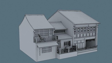 china house08 ancient architecture asian building confucius delta dynasty historic house jiangnan kiven ming model qing river structure watertown yangtze 3d print model - Mito3D