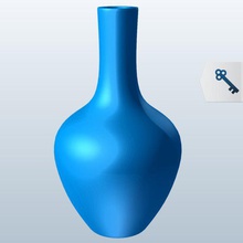 chinese porcelain bottle vase v1 novelties printable lowpoly 3d print model - Mito3D