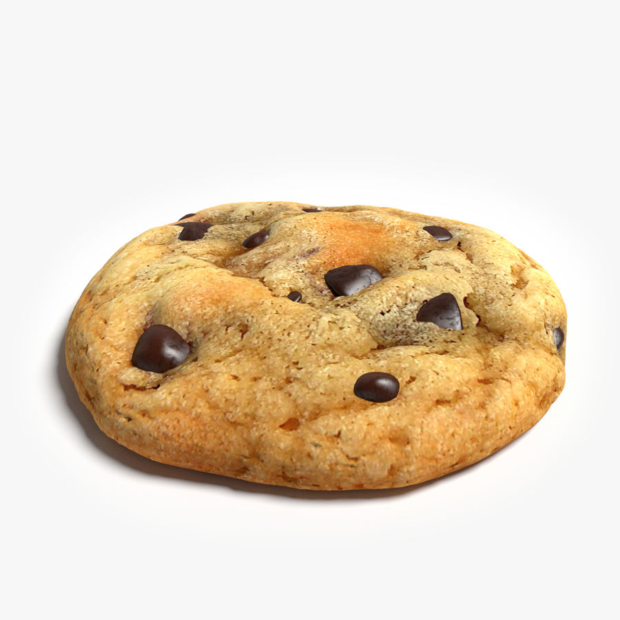 cookie de chocolate abramsdesign cozido biscoito lascado o a sobremesa alimentos modelo lanche açucarados doces tratar 3D print model - Mito3D