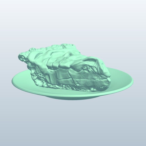 chocolate cream pie slice v1 Schokolade Creme Scheibe Essen bedruckbar ist lowpoly 3D print model - Mito3D