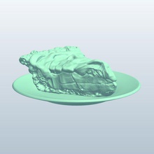 chocolate cream pie slice v1 food printable lowpoly 3d print model - Mito3D