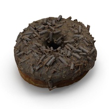 chocolate doughnut 3dsam79 breakfast cafe cake chipped choc dessert donut dough food frosted glazed ice model pastry shop sprinkle store sweet 3d print model - Mito3D