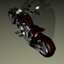 chopper antique de l'automobile vélo cgigraphic modèle moto standard véhicule 3d print model - Mito3D