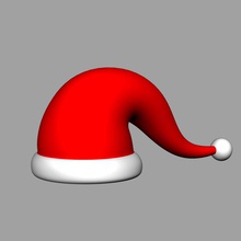 christmas cap 3dessence accessory character claus clothes hat headwear model santa toy 3d print model - Mito3D