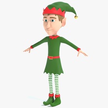 2 Noel elf abramsdesign karakter claus oyun tatil insan adam mas model pbr hazır gerçek santa kısa zaman x xmas 3d print model - Mito3D