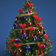 christmas tree foliage gamotion holiday model plant santa spruce winter 3d print model - Mito3D
