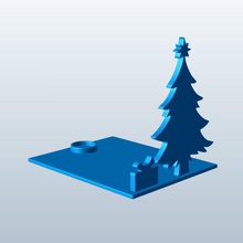 christmas tree presents underneath v1 shadow caster seasonal printable lowpoly 3d print model - Mito3D