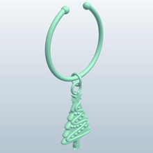 christmas tree v1 wine glass fob items printable lowpoly 3d print model - Mito3D