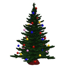 christmas tree v2 seasonal printable lowpoly 3d print model - Mito3D