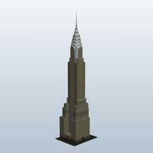 chrysler building v1 nyc la construction des bâtiments imprimable lowpoly 3d print model - Mito3D