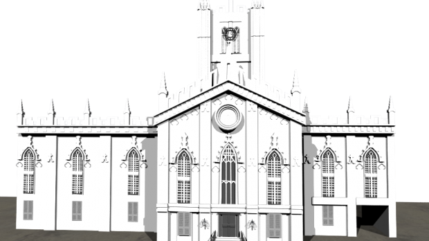 chiesa edificio architettura 3D print model - Mito3D