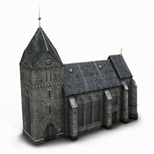 kilise mimarlık bemola bina ev kirche dönüm noktası model yapısı 3d print model - Mito3D