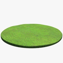 circular grass patch v1 plants wildlife printable lowpoly 3d print model - Mito3D
