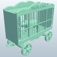 Zirkus-tiger-Käfig v1 Zirkus tiger Käfig Container bedruckbar ist lowpoly 3d print model - Mito3D