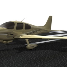cirrus uçak iş uçuş sinek model özel pervane yourturbomodeler 3d print model - Mito3D