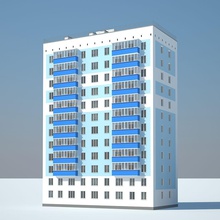şehir bina mimarlık archstyle büyük engeller tuğla sivil çağdaş dış ev model modern açık gökdelen sokak yapısı 3d print model - Mito3D