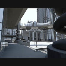 Gebäude in der Stadt architektonische Architektur Stadtbild futuristisch Haus maya Modell Bio Szene set Wolkenkratzer Straße stuklek 3d print model - Mito3D