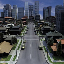 la ciudad de c4d arquitectura edificio paisaje juego casa houseslow metropolitana modelo poli escena rascacielos calle estructura th3d urbano 3d print model - Mito3D