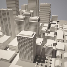 şehir basit bir model mimari mimarlık büyük engeller bina clay ilçe komik hissediyorum manzara yol sahne gökdelen sokak yapısı uzun boylu 3d print model - Mito3D