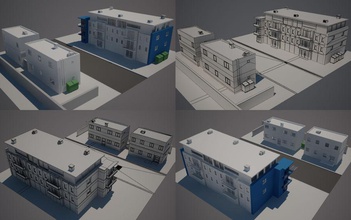 şehir sokak n01 sokakta alleyway mimarlık backstreet bina ticari ev Alışveriş Merkezi Büyükşehir modern ofis riker yol saçmalık sahne dükkanı yapısı kentsel william 3d print model - Mito3D