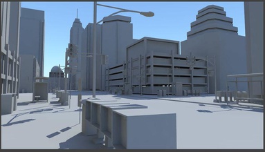 şehir sokak mimarlık bina djkorova downtown dumpster yüksek metre model otopark sahne gökdelen stop lambası yapısı kentsel 3d print model - Mito3D