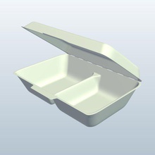 clamshell box large two rectangles v2 containers printable lowpoly 3d print model - Mito3D