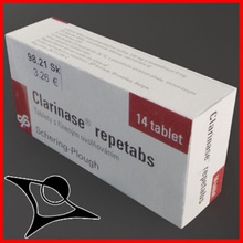 clarinase-box die Allergie Anatomie box Kapsel clarinase Beruhigungsmittel Arzt Drogen Gesundheit Krankenhaus Industrie medic medizinische Medizin meds milosjakubec Modell Nasen - Apotheke Pille Wissenschaft spray Tabletten 3d print model - Mito3D