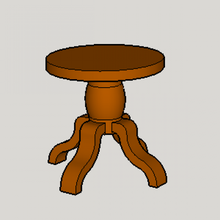 classic round table 3d print model - Mito3D