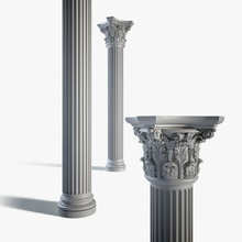 klasik sütun c03 antika mimarlık Atina corinth Korint dorian Dor elemanları Yunan iyonya iyonik makhota model sipariş pillar Roma mil 3d print model - Mito3D