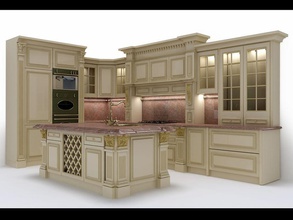 classical kitchen furniture accessory apartment architecture complete detail flat full furnishings home interior model parhelios photorealistic room scene 3d print model - Mito3D