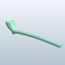 clay pipe v1 argilla il tubo novità stampabile lowpoly 3d print model - Mito3D