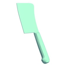 cleaver v1 weapons armor printable lowpoly 3d print model - Mito3D