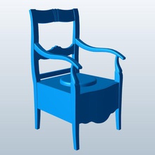 close stool v1 furniture printable lowpoly 3d print model - Mito3D