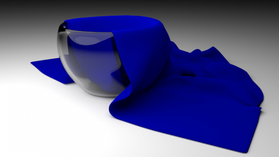 cloth inside bowl simulation accessories 3d print model - Mito3D