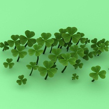 Klee Tag Feld grün Urlaub Irland irische karynatrychyk Blatt Glück wiese Modell Natur patrick patricks pflanze Frühling st 3d print model - Mito3D