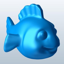 clown fish baby v1 bath toy toys printable lowpoly 3d print model - Mito3D