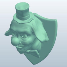 clown head mount v1 decorations printable lowpoly 3d print model - Mito3D