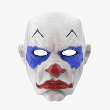 clown Maske 3d - Zubehör schlecht Karneval Charakter Zirkus Kleidung Kult Dekor Dekoration böse Gesicht schrecklich Mensch Modell theater Wand 3d print model - Mito3D