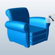 club chair v1 furniture printable lowpoly 3d print model - Mito3D