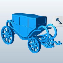 coach carriage v2 transportation printable lowpoly 3d print model - Mito3D