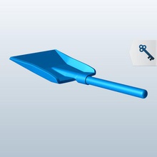 coal shovel v1 tools equipment printable lowpoly 3d print model - Mito3D