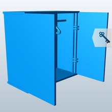 armario v2 la capa el muebles imprimible lowpoly 3d print model - Mito3D