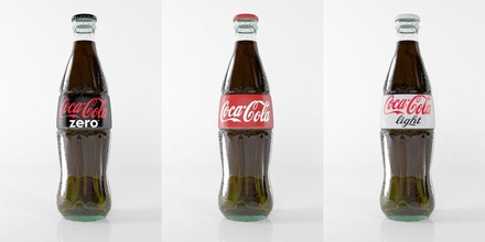 coca cola bottle 3d add alextray beverage bubbles can coke drinking dropping food fresh glass ice light model obj photorealistic render setup soda studios vray zero 3d print model - Mito3D