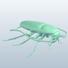 cockroach v1 cockroach insects printable lowpoly