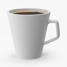 tazza di caffè 02 bianco pieno 3d 3ds l'aroma bevanda nero la prima colazione marrone cafe caffeina il cappuccino pentole stoviglie a proposito espresso cibo arredamento caldo liquido modello placcato porcellana royalmix vray 3d print model - Mito3D