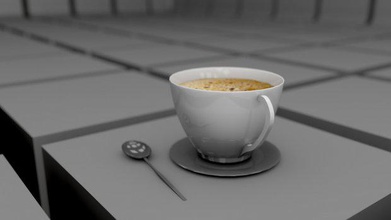 coffee cup thee spoon drink water food 3d print model - Mito3D